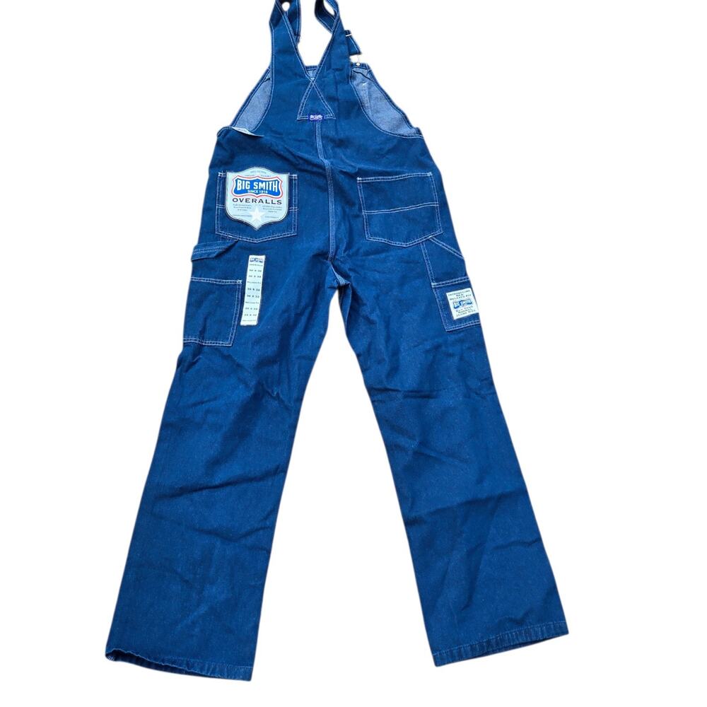 Big Smith Bib Overalls Mens 36X32 Blue Jean Denim Carpenter New